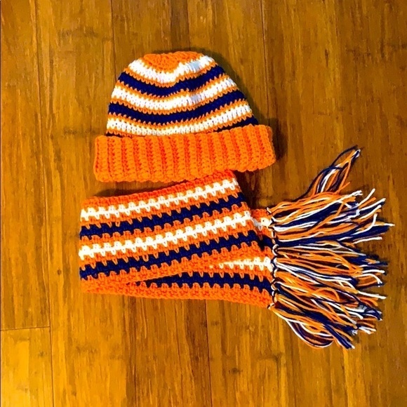 Hand made stocking hat and scarf - Picture 1 of 5